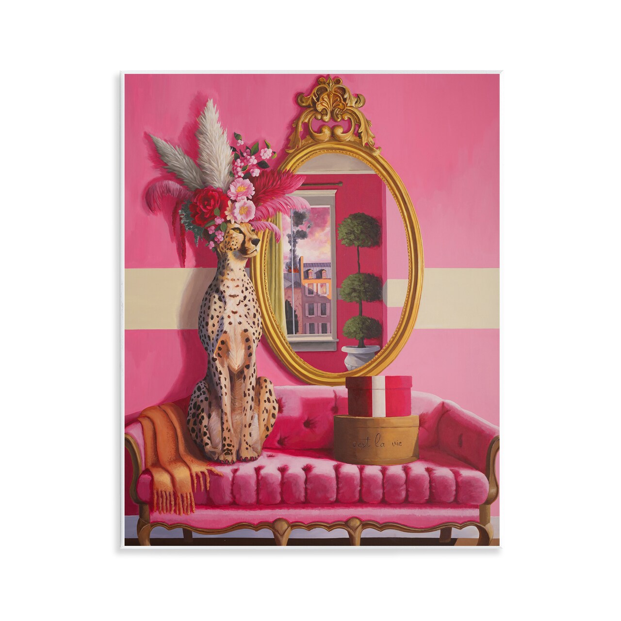 Stupell Industries Sophisticated Leopard on Couch Wall Plaque Design by Heather Gauthier